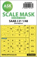 ASK 200-M48040 - SAAB J21 double-sided painting mask for Pilot Replicas - 1:48