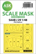 ASK 200-M48041 - SAAB J29 B double-sided painting mask for Pilot Replicas - 1:48