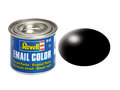 32302 - kleur 302: zwart, zijdemat - blikje 14ml enamel verf - [Revell]