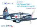 Quinta-Studio-QC32001-Yak-3-vacuformed-clear-canopy-open-&amp;-close-position-(for-Special-Hobby-kit)-1:32