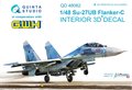 Quinta-Studio-QD48062-Su-27UB--3D-Printed-&amp;-coloured-Interior-on-decal-paper--(for-G.W.H.-kit)-1:48