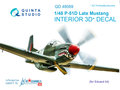Quinta-Studio-QD48069-P-51D-Late-Mustang--3D-Printed-&amp;-coloured-Interior-on-decal-paper--(for-Eduard-kit)-1:48