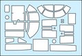 A²-Squared-MS480002-Douglas-B-26-A-26-Invader-die-cut-mask-for-painting-canopy-frame--1:48