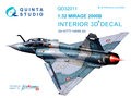 Quinta-Studio-QD32011-Mirage-2000B-3D-Printed-&amp;-coloured-Interior-on-decal-paper-(for-Kitty-Hawk--kit)-1:32