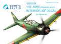 Quinta-Studio-QD32026-A6M5-(Mitsubishi-prod.)-3D-Printed-&amp;-coloured-Interior-on-decal-paper-(for-Tamiya-kit)-1:32