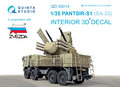 Quinta-Studio-QD35014-Pantsir-S1--(SA-22-Greyhound)-3D-Printed-&amp;-coloured-Interior-on-decal-paper-(for-Zvezda-kit)-1:35