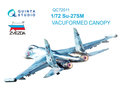 Quinta-Studio-QC72011-Su-27SM--vacuformed-clear-canopy--(for-Zvezda-kit)-1:72