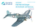 Quinta-Studio-QD32040-F4U-1A-Corsair-3D-Printed-&amp;-coloured-Interior-on-decal-paper-(for-Tamiya--kit)-1:32
