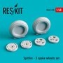 RS48-0298-Spitfire-3-spoke-wheels-set-1:48-[Res-Kit]