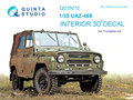 Quinta-Studio-QD35010-UAZ-469-3D-Printed-&amp;-coloured-Interior-on-decal-paper-(for-Trumpeter-kit)-1:35