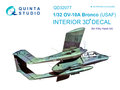 Quinta-Studio-QD32077-OV-10A-(USAF-version)-3D-Printed-&amp;-coloured-Interior-on-decal-paper-(for-KittyHawk-kit)-1:32