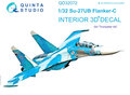 Quinta-Studio-QD32072-Su-27UB-3D-Printed-&amp;-coloured-Interior-on-decal-paper-(for-Trumpeter-kit)-1:32