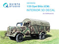 Quinta-Studio-QD35034-Opel-Blitz-3D-Printed-&amp;-coloured-Interior-on-decal-paper-(for-ICM-kit)-1:35