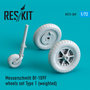 RS72-0349-Messerschmitt-Bf-109F-(G-Early)-wheels-set-Type-1-(weighted)-1:72-[RES-KIT]
