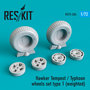 RS72-0336-Hawker-Tempest-Typhoon-wheels-set-type-1--(weighted)-1:72-[RES-KIT]