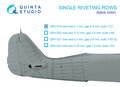 Quinta-Studio-QRV-019-Single-riveting-rows-(rivet-size-0.10-mm-gap-0.4-mm)-Black-color-total-length-6.7-m-22-ft-1:72