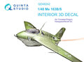 Quinta-Studio-QD48242-Me-163B-S-3D-Printed-&amp;-coloured-Interior-on-decal-paper-(for-Dragon-kit)-1:48