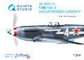 Quinta-Studio-QC48001-S-Yak-3-vacuformed-clear-canopy-1-pcs-(for-4814-Zvezda-kit)-1:48