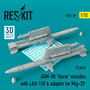 RS32-0391-AGM-88-Harm-missiles-with-LAU-118-&amp;-adapter-for-Mig-29-(2-pcs)-1:32-[RES-KIT]