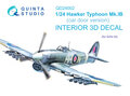 Quinta-Studio-QD24002-Hawker-Typhoon-(Car-Door)-3D-Printed-&amp;-coloured-Interior-on-decal-paper-(for-Airfix-kit)--1:24
