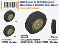 Heavy-Hobby-HH-35065-WWII-German-Sd.Kfz.234-Weighted-Wheels-Type.1-(Contain-Spare-Wheel)-1:35
