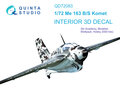 Quinta-Studio-QD72083-Me-163-3D-Printed-&amp;-coloured-Interior-on-decal-paper-(for-Academy)-1:72