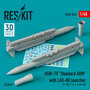 RS48-0445-AGM-78-Standard-ARM-with-LAU-80-launcher-(2-pcs)-(F-105F-4A-6EA-6B)-(3D-printing)-1:48-[RES-KIT]