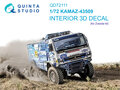 Quinta-Studio-QD72111-KAMAZ-43509-3D-Printed-&amp;-coloured-Interior-on-decal-paper-(for-Zvezda-kit)-1:72