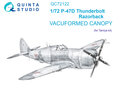 Quinta-Studio-QC72122-P-47D-Thunderbolt-Razorback-vacuumed-clear-canopy-(for-Tamiya-kit)-1:72