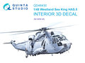 Quinta-Studio-QD48430-Westland-Sea-King-HAS.5-3D-Printed-&amp;-coloured-Interior-on-decal-paper-(for-Airfix-kit)-1:48