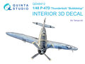 Quinta-Studio-QD48412-P-47D-Thunderbolt-Bubbletop-3D-Printed-&amp;-coloured-Interior-on-decal-paper-(for-Tamiya-kit)-1:48
