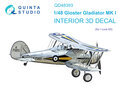 Quinta-Studio-QD48393-Gloster-Gladiator-MKI-3D-Printed-&amp;-coloured-Interior-on-decal-paper-(for-I-Love-Kit-kit)-1:48