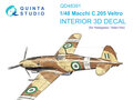 Quinta-Studio-QD48391-Macchi-C.205-Veltro-3D-Printed-&amp;-coloured-Interior-on-decal-paper-(for-Hasegawa-Italeri-kit)-1:48