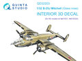 Quinta-Studio-QD32203-B-25J-Mitchell-Glass-nose-3D-Printed-&amp;-coloured-Interior-on-decal-paper-(for-HK-models-kit)-1:32