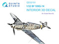 Quinta-Studio-QD32191-Bf-109G-14-3D-Printed-&amp;-coloured-Interior-on-decal-paper-(for-Zoukei-Mura-SWS-kit)-1:32