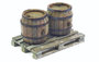 Matho Models 35014 - Set of 2 Wooden Barrels + Wooden Pallet - 1:35_