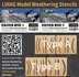 LIANG-0010 - Tire Traks Effects Airbrush Stencils A - 1:32, 1:35, 1:48_