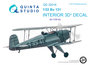 Quinta Studio QD32016 - Bu 131 3D-Printed & coloured Interior on decal paper (for ICM kit) - 1:32_
