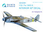 Quinta Studio QD32061 - FW 190D-9  3D-Printed & coloured Interior on decal paper (for Hasegawa kit) - 1:32_