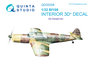 Quinta Studio QD32028 - Bf 108 3D-Printed & coloured Interior on decal paper (for Eduard kit) - 1:32_