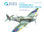 Quinta Studio QD32030 - Spitfire Mk.V 3D-Printed & coloured Interior on decal paper (for Hobbyboss kit) - 1:32_