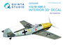 Quinta Studio QD32048 - Bf 109E-3  3D-Printed & coloured Interior on decal paper (for Eduard kit) - 1:32_