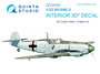 Quinta Studio QD32052 - Bf 109E-3 3D-Printed & coloured Interior on decal paper (for Cyber-hobby/Dragon kit) - 1:32_