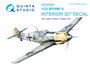Quinta Studio QD32053 - Bf 109E-4 3D-Printed & coloured Interior on decal paper (for Cyber-hobby/Dragon kit) - 1:32_