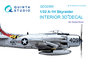 Quinta Studio QD32065 - A-1H Skyraider 3D-Printed & coloured Interior on decal paper (for ZM SWS kit) - 1:32_