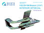 Quinta Studio QD32077 - OV-10A (USAF version) 3D-Printed & coloured Interior on decal paper (for KittyHawk kit) - 1:32_