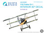 Quinta Studio QD32060 - Fokker Dr.1 3D-Printed & coloured Interior on decal paper (for Roden kit) - 1:32_