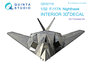 Quinta Studio QD32118 - F-117A 3D-Printed & coloured Interior on decal paper (for Trumpeter kit) - 1:32_