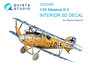 Quinta Studio QD32085 - Albatros D.V 3D-Printed & coloured Interior on decal paper (for Wingnut Wings kit) - 1:32_