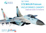 Quinta Studio QC72002 - MiG-29 vacuformed clear canopy, 2 pcs, (for 7278,  7309 Zvezda kit) - 1:72_